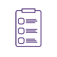 Animated icon of a clipboard with checklist being checked off.
