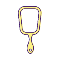 Icon of a mirror with animated glare.