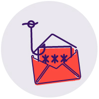 Illustration of a phishing scheme