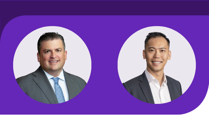 Headshots of Eric Felsberg and Rob Yang