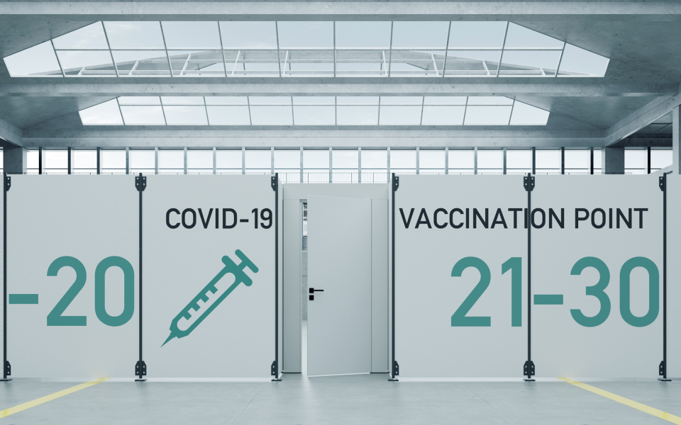 Vaccination point for COVID-19 vaccines