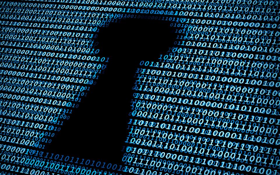 A digital keyhole in a screen of data.