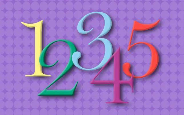 Top 5 (with a spring amethyst background)
