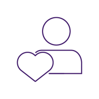 person and heart icon